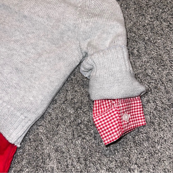 Boys 3 piece matching set sweater long sleeve dress shirt corduroy pants outfit - Picture 5 of 12